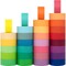 30 Rolls Washi Masking Tape Set, 15mm Wide Colorful Rainbow, Decorative Writable Craft Tape for DIY Scrapbook Designs